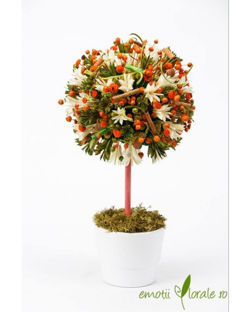 Copac colorat cu flori naturale uscate - PR1M65